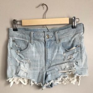 American Eagle distressed jean shorts